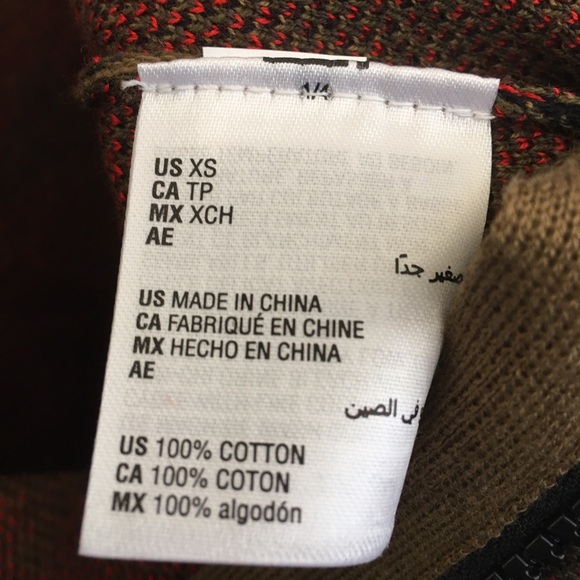 NWT INC camouflage zip up cotton sweater jacket - Picture 5 of 8